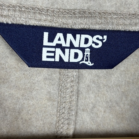 Lands’ End Women 1/4 Zip Soft Cozy Fleece Jacket Sz 2X 20W - 22W Kangaroo pocket - Picture 4 of 8